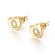 Brass Micro Pave Cubic Zirconia Stud Earrings(EJEW-I234-01G-Q)-1