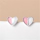 Heart Enamel Stud Earrings for Girl Women(EJEW-BB46109-A)-1