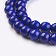 1 Strand Dyed Medium Blue Round Synthetic Turquoise Beads Strands(X-TURQ-G106-6mm-02N)-3