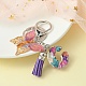 Resin Letter & Acrylic Butterfly Charms Keychain(KEYC-YW00001-03)-1