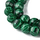 perles synthétiques malachite brins(G-H023-A05-01)-4