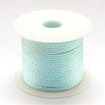 Nylon Braided Cord, Light Sky Blue, 1.0mm, about 49.21 yards(45m)/roll(NWIR-R026-1.0mm-02)