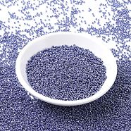 MIYUKI Round Rocailles Beads, Japanese Seed Beads, 11/0, (RR434) Opaque Eggplant Luster, 2x1.3mm, Hole: 0.8mm, about 50000pcs/pound(SEED-G007-RR0434)