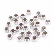 304 Stainless Steel Smooth Spacer Beads, Rondelle, Stainless Steel Color, 5x3mm, Hole: 3mm(STAS-M006-02)