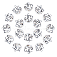 Tibetan Style Alloy Pendants,  Cadmium Free & Lead Free, Koala, Antique Silver, 20.5x19x4.5mm, Hole: 1.5mm, about 50pcs/box(TIBEP-CA0001-03-RS)