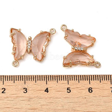 Brass Pave Faceted Glass Connector Charms(FIND-Z020-04E)-3