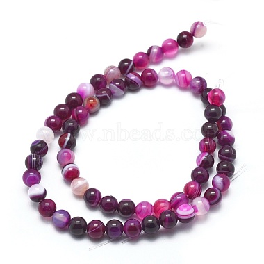 Natural Striped Agate/Banded Agate Beads Strands(G-I254-03B-03)-2