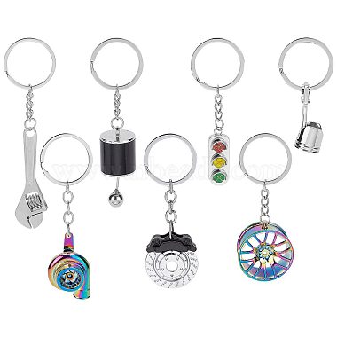 Mixed Color Mixed Shapes Alloy Keychain