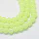 cuisson imitation peinte jade verre brins de perles rondes(DGLA-Q021-6mm-21)-1