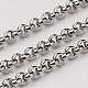 Non-Tarnish 3.28 Feet 304 Stainless Steel Rolo Chains(X-CHS-L015-32)-1