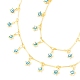 Star Evil Eye Charm Bracelets & Necklaces Jewelry Sets(SJEW-JS01135)-3