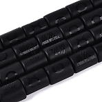 12 Constellations Frosted Opaque Glass Beads Strands, Column, Taurus, 13~14x9.5~10.5mm, Hole: 0.9~1.2mm, about 27pcs/strand, 14.37~14.57 inch(36.5~37cm)(GL-N003-01A-A10)