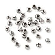 304 Stainless Steel Hollow Round Seamed Beads, for Jewelry Craft Making, Stainless Steel Color, 5x4.5mm, Hole: 2mm(X-STAS-R032-5mm)