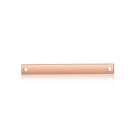 201 Stainless Steel Links connectors, Rectangle, Rose Gold, 30x3x1.7mm, Hole: 1.2mm(STAS-S105-T601D-3-30)