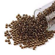 TOHO Round Seed Beads, Japanese Seed Beads, (2152S) Silver Lined Sasparilla, 8/0, 3mm, Hole: 1mm, about 222pcs/10g(X-SEED-TR08-2152S)