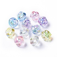 Transparent Acrylic Beads, Mixed Color, 17x17x17mm, Hole: 2.5mm(TACR-K004-07)