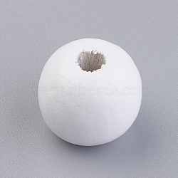 Natural Wood Beads, Dyed, Round, 14x13mm, Hole: 3.5~4.5mm, about 680pcs/500g(WOOD-Q030-57H)