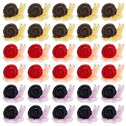 CRASPIRE 30Pcs 3 Colors Resin Mini Snail Display Decorations, Micro Landscape Garden Decoration Accessories, Mixed Color, 23.5x15.5x15mm, 10pcs/color(AJEW-CP0005-46)