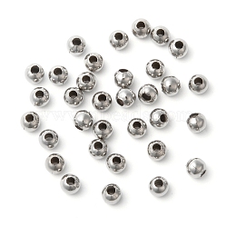 Tarnish Resistant 304 Stainless Steel Hollow Round Seamed Beads, for Jewelry Craft Making, Stainless Steel Color, 5x4.5mm, Hole: 2mm(X-STAS-R032-5mm)