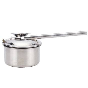 Stainless Steel Blowing Glaze Pot, for Painting on The Ceramic Pottery & Ceramics Tools, Stainless Steel Color, 59x167x80mm, Capacity: 100ml