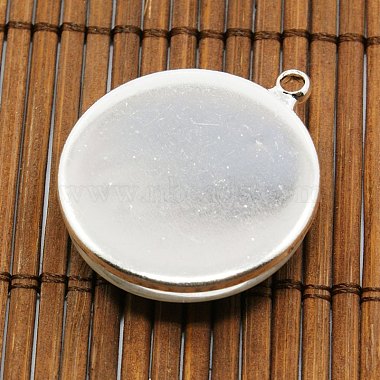 Couvercle transparent transparent 25mm bombé cabochon de verre pour création du laiton photo pendentif (KK-X0021-NF)-4