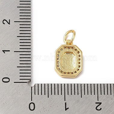 Real 18K Gold Plated Brass Micro Pave Clear Cubic Zirconia Pendants(KK-L216-002G-Z)-3