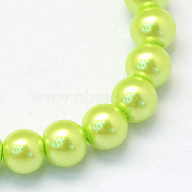 Baking Painted Pearlized Glass Pearl Round Bead Strands(X-HY-Q003-12mm-66)-2