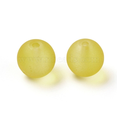 Frosted Glass Beads(X-GGB8MMY-DKM)-2
