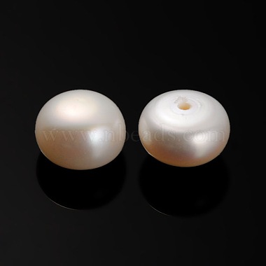10mm Bisque Rondelle Pearl Beads