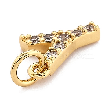 Brass Micro Pave Grade AAA Cubic Zirconia Charms(ZIRC-P067-11G-Y-NR)-3