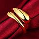 Real 18K Gold Plated Adjustable Brass Finger Rings for Women(RJEW-BB07574-A)-4