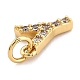 Brass Micro Pave Grade AAA Cubic Zirconia Charms(ZIRC-P067-11G-Y-NR)-3