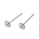 Brass Stud Earring Findings(KK-A300-29A-P)-1