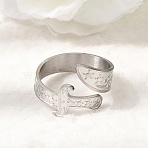 201 Stainless Steel Cuff Open Rings, Sword, Stainless Steel Color, 4~17mm, Inner Diameter: 18mm(RJEW-Z141-01P)