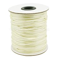Nylon Cord, Satin Rattail Cord, for Beading Jewelry Making, Chinese Knotting, Ghost White, 2mm, about 50yards/roll(150 feet/roll)(NWIR-A003-32)
