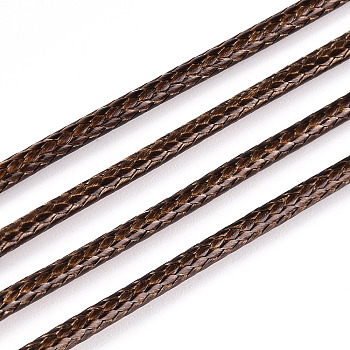 Waxed Polyester Cord, Bead Cord, Saddle Brown, 1.5mm, about 169.51~174.98 Yards(155~160m)/Roll