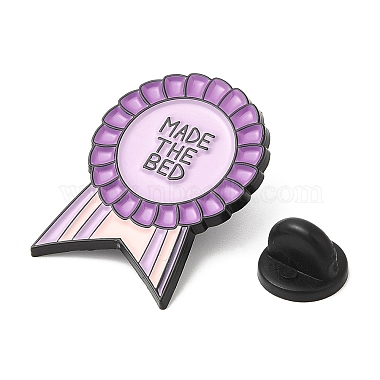 Word Made The Bed Dopamine Color Series Medal Enamel Pin(JEWB-D018-01B-EB)-3