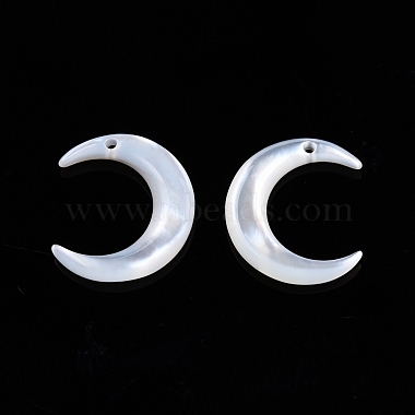Moon White Shell Charms