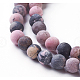 Frosted Natural Rhodonite Round Bead Strands(G-E487-12-6mm)-2