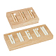 2Pcs 2 Styles Rectangle 5-Slot Bamboo & 3-Slot Wood Ring Display Tray Stands(RDIS-HY0001-02B)-1