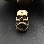 Brass Beads, Skull, Raw(Unplated), 22x11x14mm(KK-WH0045-37)