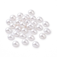 ABS Plastic Imitation Pearl Cabochons, Half Round, White, 12x5.5mm, about 1000pcs/bag(SACR-XCP0001-04A)