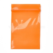 Solid Color PE Zip Lock Bags, Resealable Small Jewelry Storage Bags, Self Seal Bag, Top Seal, Rectangle, Orange, 6.3x4cm(±1~3mm), Unilateral Thickness: 2.7 Mil(0.07mm), about 90~100pcs/bag(OPP-M001-01A-05)