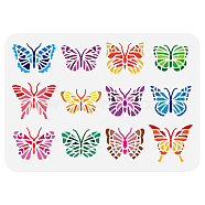 Plastic Drawing Painting Stencils Templates, for Painting on Scrapbook Fabric Tiles Floor Furniture Wood, Rectangle, Butterfly, 29.7x21cm(DIY-WH0396-517)