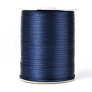 Double Face Satin Ribbon, Polyester Ribbon, Midnight Blue, 1/8 inch(3mm), about 880yards/roll(804.672m/roll)(RC3mmY-28)