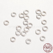 Sterling Silver Round Rings, Soldered Jump Rings, Closed Jump Rings, Silver, 6x1mm(X-STER-E047-6mm-S)