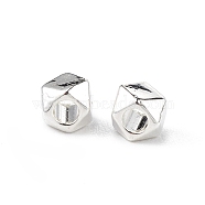 Alloy Beads, Long-Lasting Plated, Cube, Silver, 2.5x2.5x2mm, Hole: 1mm(FIND-C025-01S)