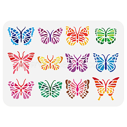 Plastic Drawing Painting Stencils Templates, for Painting on Scrapbook Fabric Tiles Floor Furniture Wood, Rectangle, Butterfly, 29.7x21cm(DIY-WH0396-517)