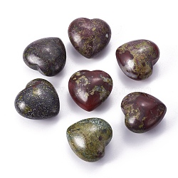 Natural Dragon Blood Heart Love Stone, Pocket Palm Stone for Reiki Balancing, 24.5x25x14mm(G-I219-03)