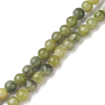 Natural Xinyi Jade/Chinese Southern Jade Beads Strands, Round, 8mm, Hole: 2mm, about 48pcs/Strand, 15''(38.1cm)